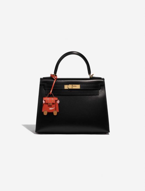 Pre-owned Hermès bag Kelly Doll Bag Charm Tadelakt Sanguine / Rose Sakura / Sesame / Nata Brown, Red, Rose Front | Sell your designer bag on Saclab.com