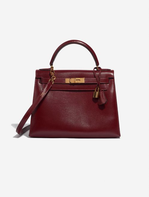 Pre-owned Hermès Tasche Kelly 28 Box Rouge H Red Front | Verkaufen Sie Ihre Designer-Tasche auf Saclab.com
