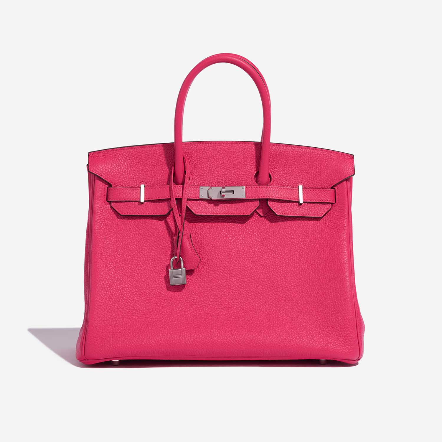 Gebrauchte Hermès Tasche Birkin HSS 35 Taurillon Clemence Rose Extreme / Rose Pourpre Rose Front | Verkaufen Sie Ihre Designer-Tasche auf Saclab.com