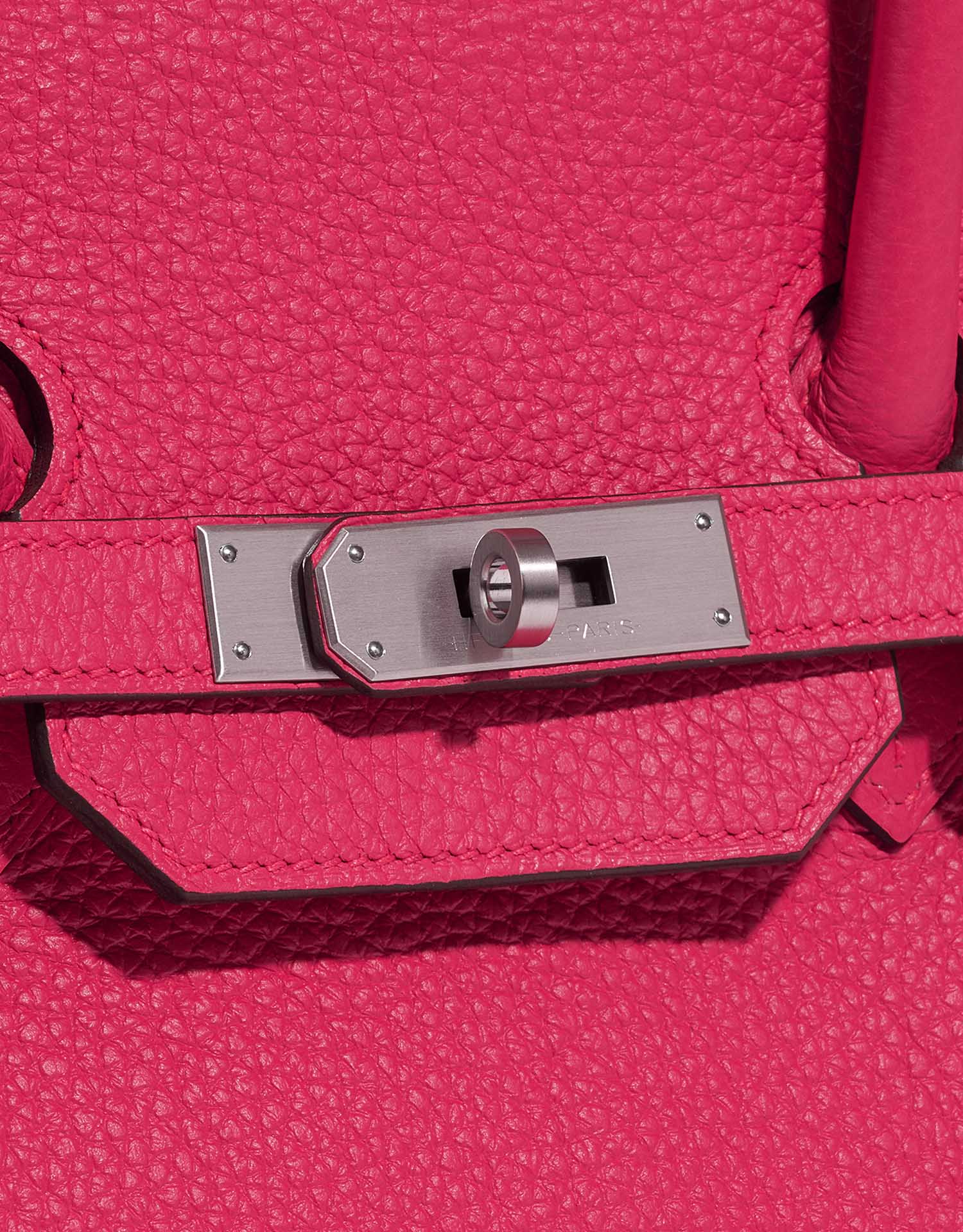 Pre-owned Hermès bag Birkin HSS 35 Taurillon Clemence Rose Extreme / Rose Pourpre Rose Closing System | Sell your designer bag on Saclab.com