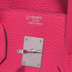 Pre-owned Hermès bag Birkin HSS 35 Taurillon Clemence Rose Extreme / Rose Pourpre Rose Logo | Sell your designer bag on Saclab.com