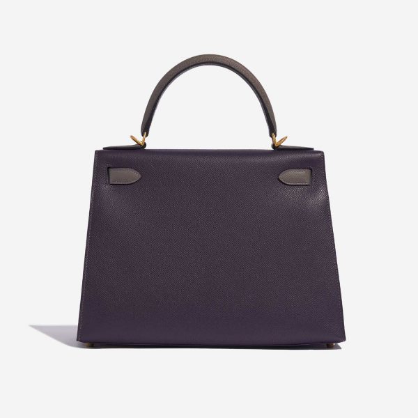 Hermès Kelly HSS 28 Epsom Raisin / Gris Etain | SACLÀB