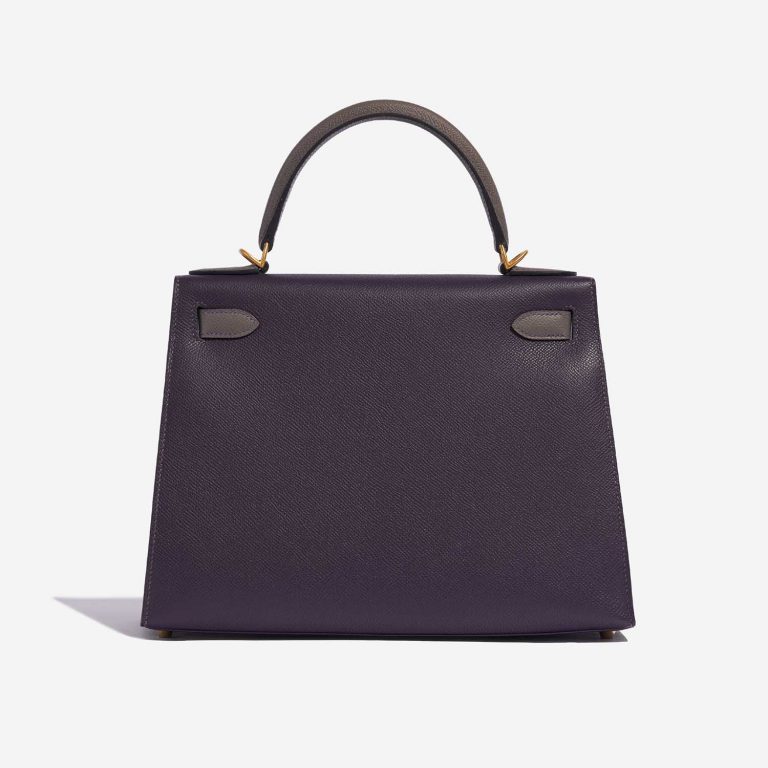 Sac Hermès Kelly HSS 28 Epsom Raisin / Gris Étain Grey Back | Vendez votre sac de créateur sur Saclab.com