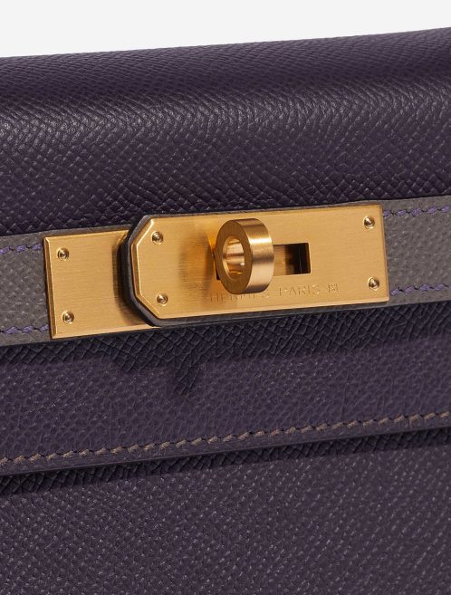 Pre-owned Hermès bag Kelly HSS 28 Epsom Raisin / Gris Etain Grey Closing System | Sell your designer bag on Saclab.com