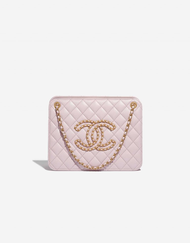 Pre-owned Chanel bag 19 Camera Bag Calf Lavender Pink Front | Sell your designer bag on Saclab.com