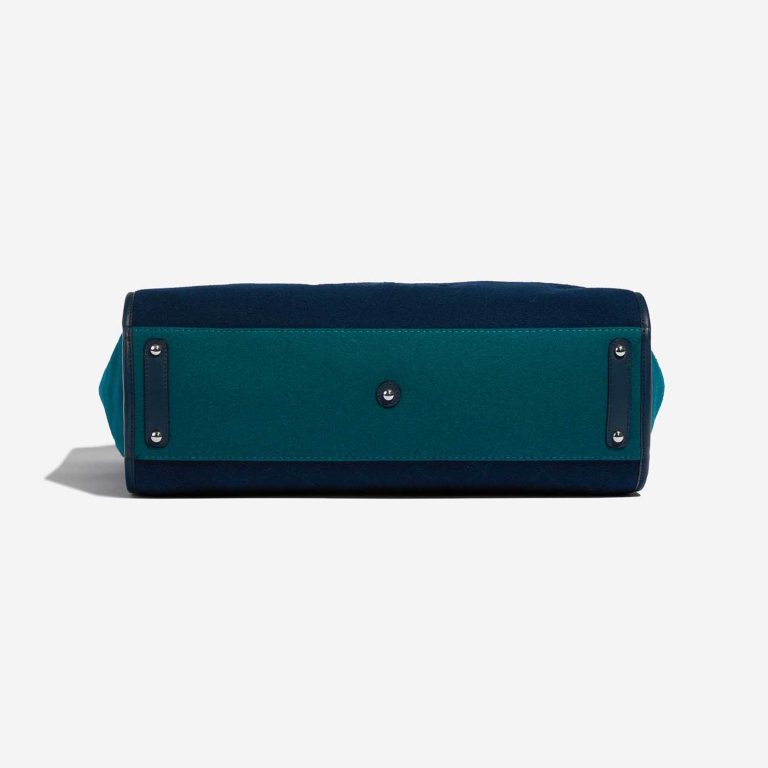 Gebrauchte Chanel Tasche Deauville Large Wool Blue / Turquoise Blue Bottom | Verkaufen Sie Ihre Designer-Tasche auf Saclab.com