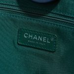 Pre-owned Chanel bag Deauville Large Wool Blue / Turquoise Blue Logo | Sell your designer bag on Saclab.com