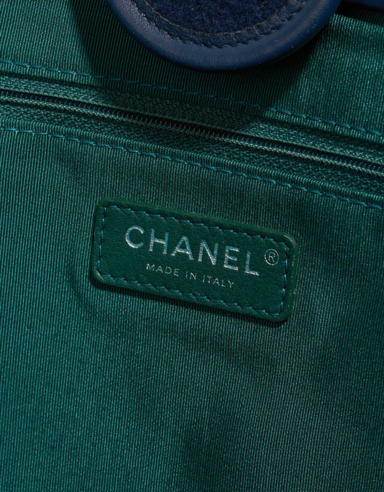 Gebrauchte Chanel Tasche Deauville Large Wool Blue / Turquoise Blue Logo | Verkaufen Sie Ihre Designer-Tasche auf Saclab.com