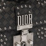 Pre-owned Dior bag Addict Medium Calf / Suede Black Black Closing System | Sell your designer bag on Saclab.com