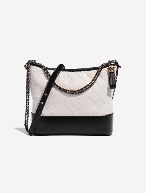 Pre-owned Chanel bag Gabrielle Large Calf Black / White Black, White Front | Sell your designer bag on Saclab.com