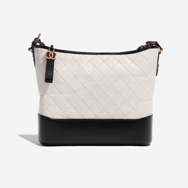 Pre-owned Chanel bag Gabrielle Large Calf Black / White Black, White Back | Sell your designer bag on Saclab.com