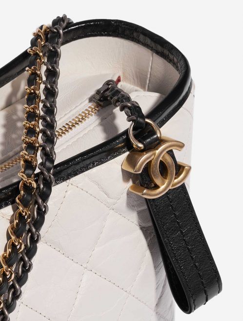 Pre-owned Chanel bag Gabrielle Large Calf Black / White Black, White Closing System | Sell your designer bag on Saclab.com