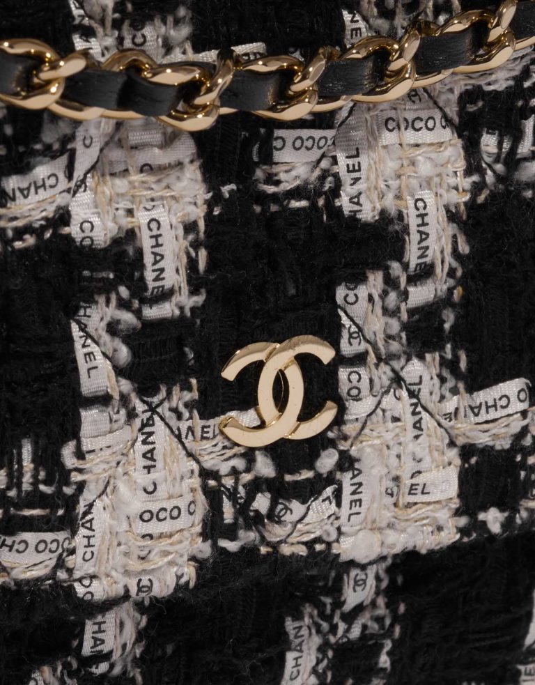 Pre-owned Chanel bag Timeless WOC Tweed Black / White Black Front | Sell your designer bag on Saclab.com
