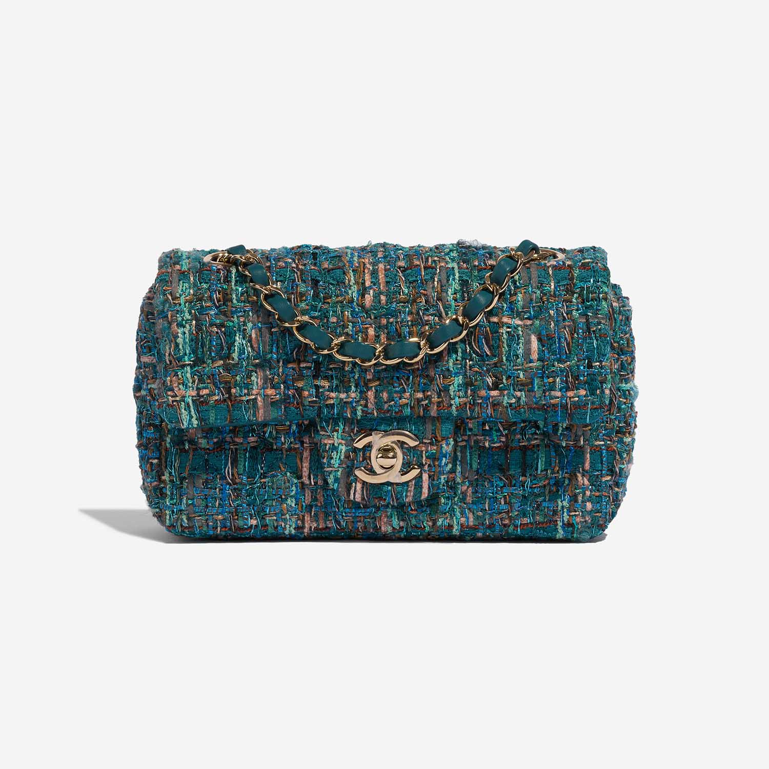 Chanel Green tweed flap bag - Still in fashion