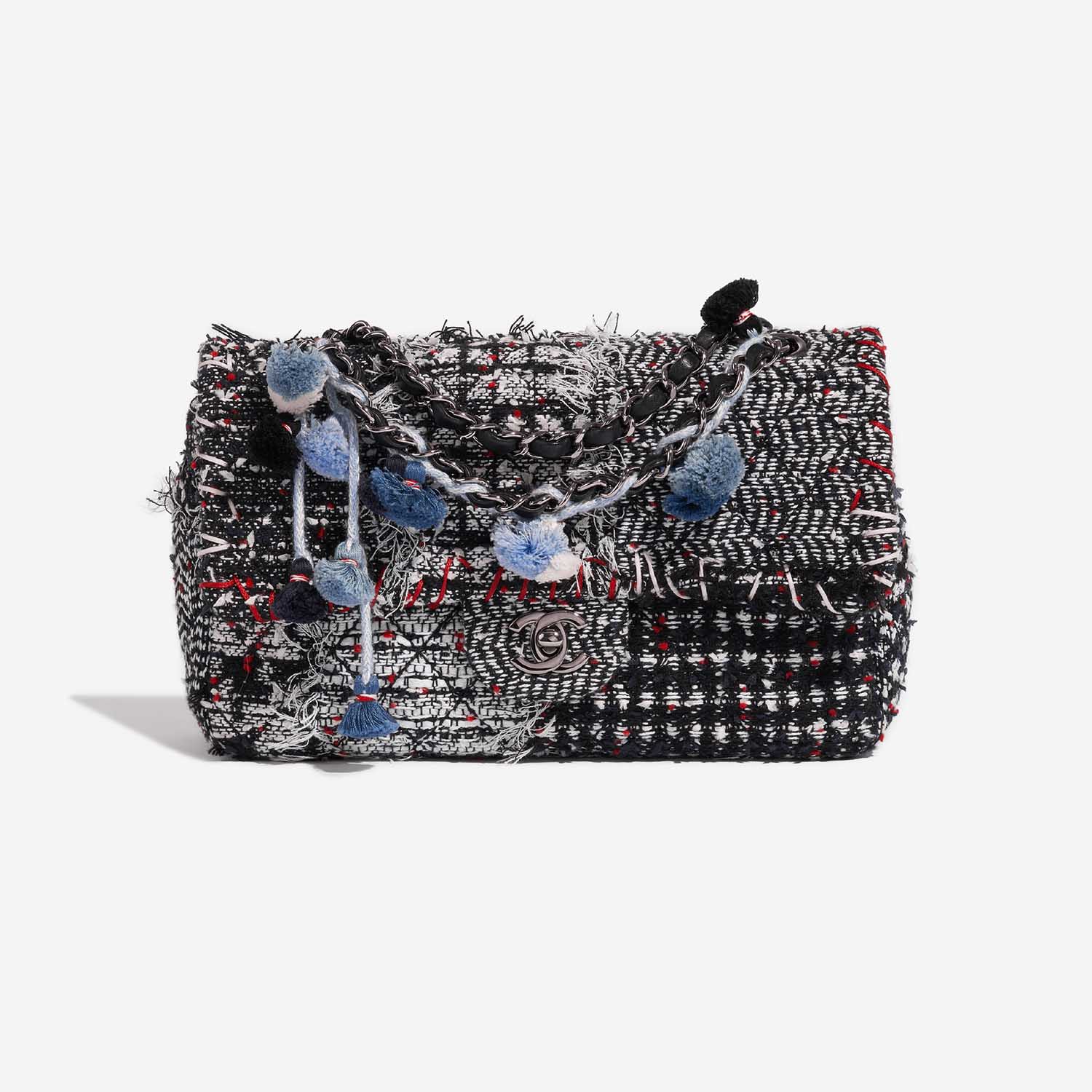 Pre-owned Chanel bag Timeless Medium Tweed Black / White / Red Black, White Front | Sell your designer bag on Saclab.com