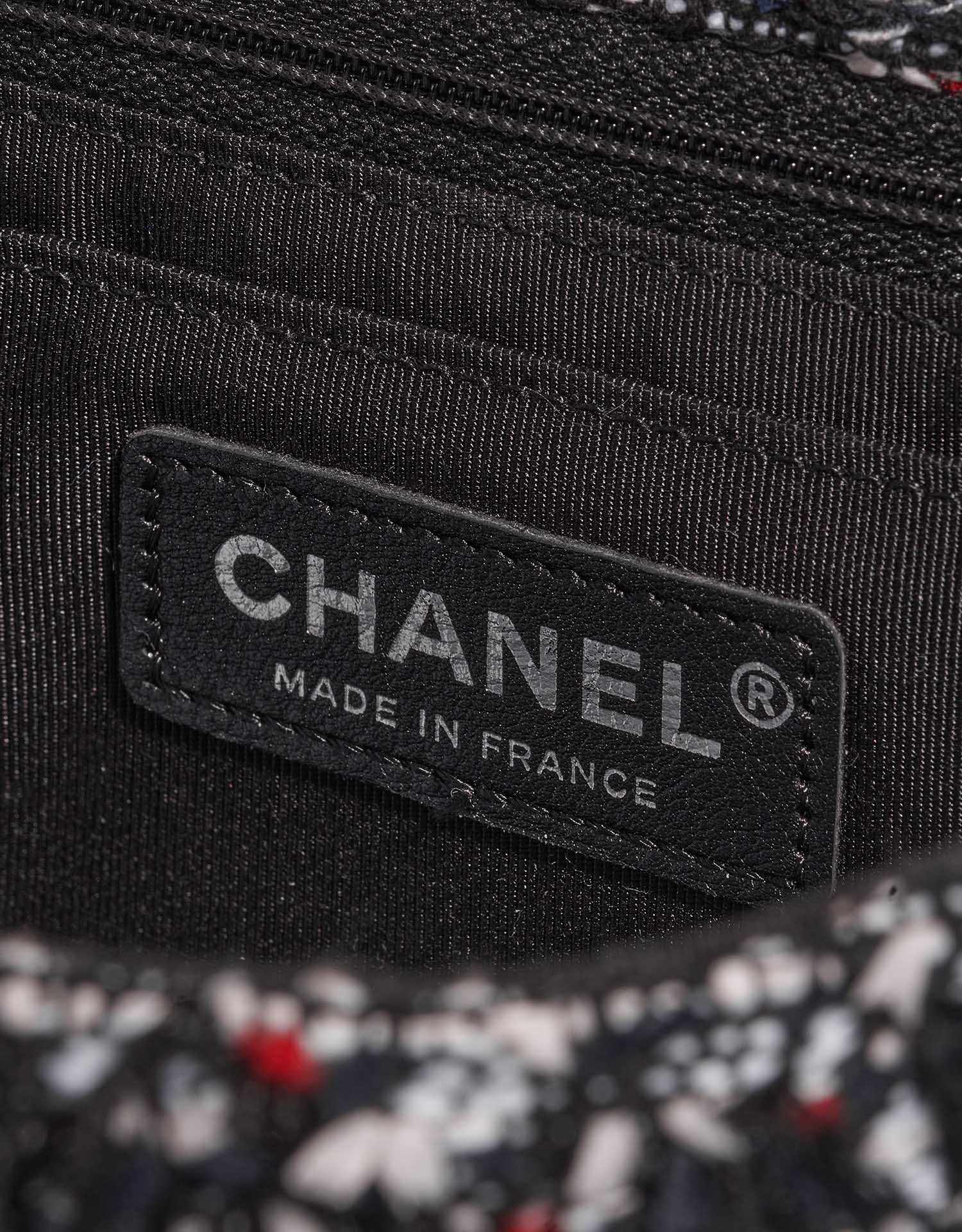 Pre-owned Chanel bag Timeless Medium Tweed Black / White / Red Black, White Logo | Sell your designer bag on Saclab.com