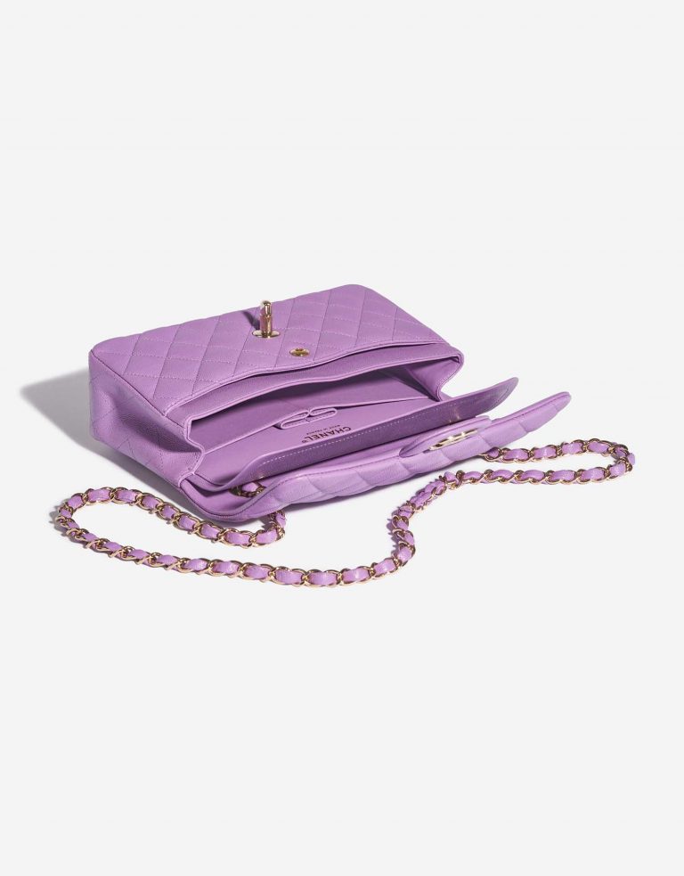 Pre-owned Chanel bag Timeless Small Caviar Violet Violet Inside | Sell your designer bag on Saclab.com