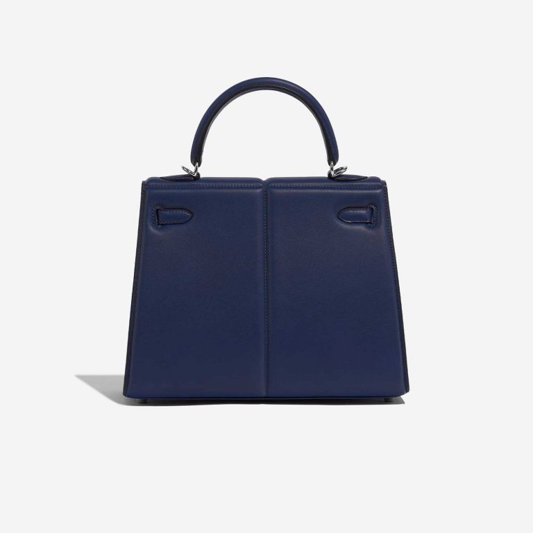 Pre-owned Hermès bag Kelly Padded 25 Swift Blue Saphire Blue Back | Sell your designer bag on Saclab.com