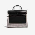Pre-owned Hermès bag Herbag 31 Toile Quadrille Viking / Vache Hunter Ecru / Black / White Black, White Back | Sell your designer bag on Saclab.com
