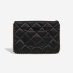 Pre-owned Chanel bag Timeless Clutch Silk Black Black Back | Sell your designer bag on Saclab.com