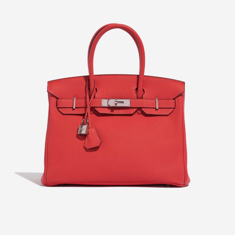 Pre-owned Hermès bag Birkin 30 Togo Rouge Piment Red Front | Sell your designer bag on Saclab.com