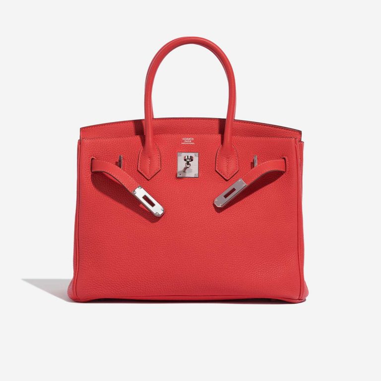 Pre-owned Hermès bag Birkin 30 Togo Rouge Piment Red Front Open | Sell your designer bag on Saclab.com