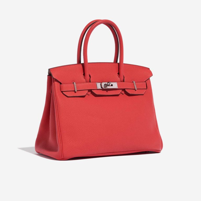 Pre-owned Hermès bag Birkin 30 Togo Rouge Piment Red Side Front | Sell your designer bag on Saclab.com