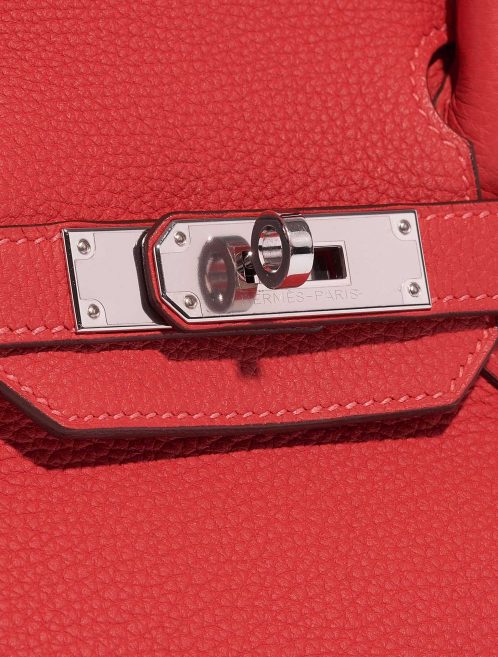 Pre-owned Hermès bag Birkin 30 Togo Rouge Piment Red Closing System | Sell your designer bag on Saclab.com