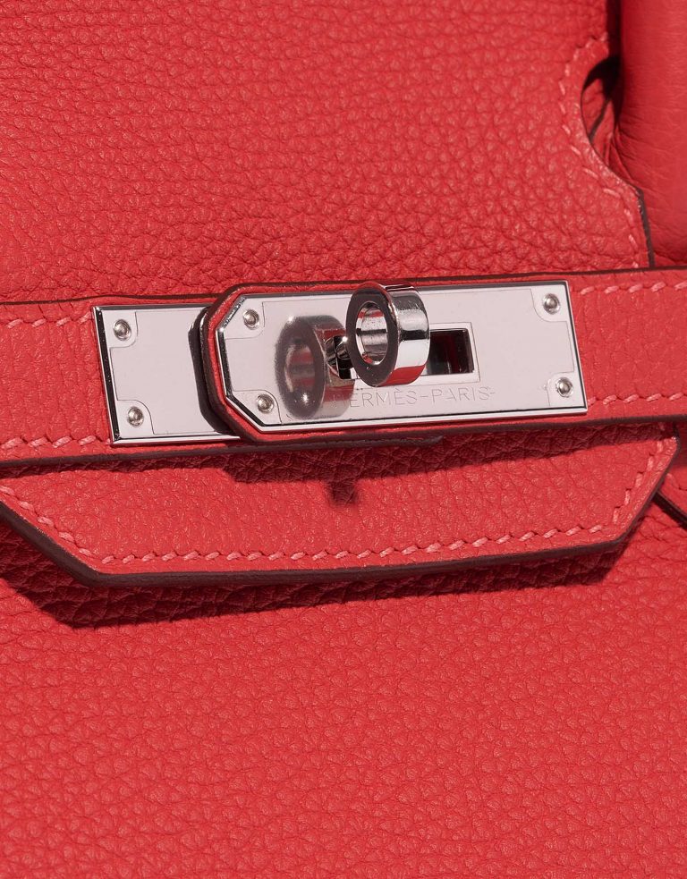 Pre-owned Hermès bag Birkin 30 Togo Rouge Piment Red Closing System | Sell your designer bag on Saclab.com