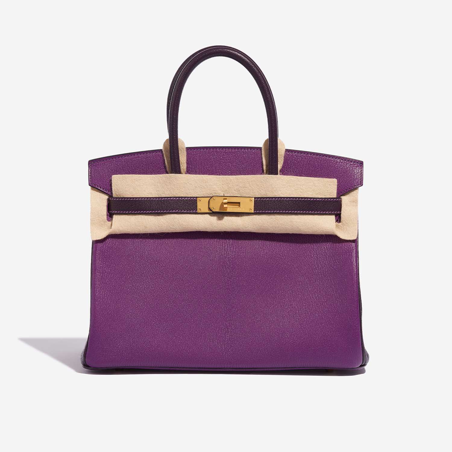 Gebrauchte Hermès Tasche Birkin HSS 30 Chèvre Mysore Anémone / Raisin Violet Front Velt | Verkaufen Sie Ihre Designer-Tasche auf Saclab.com