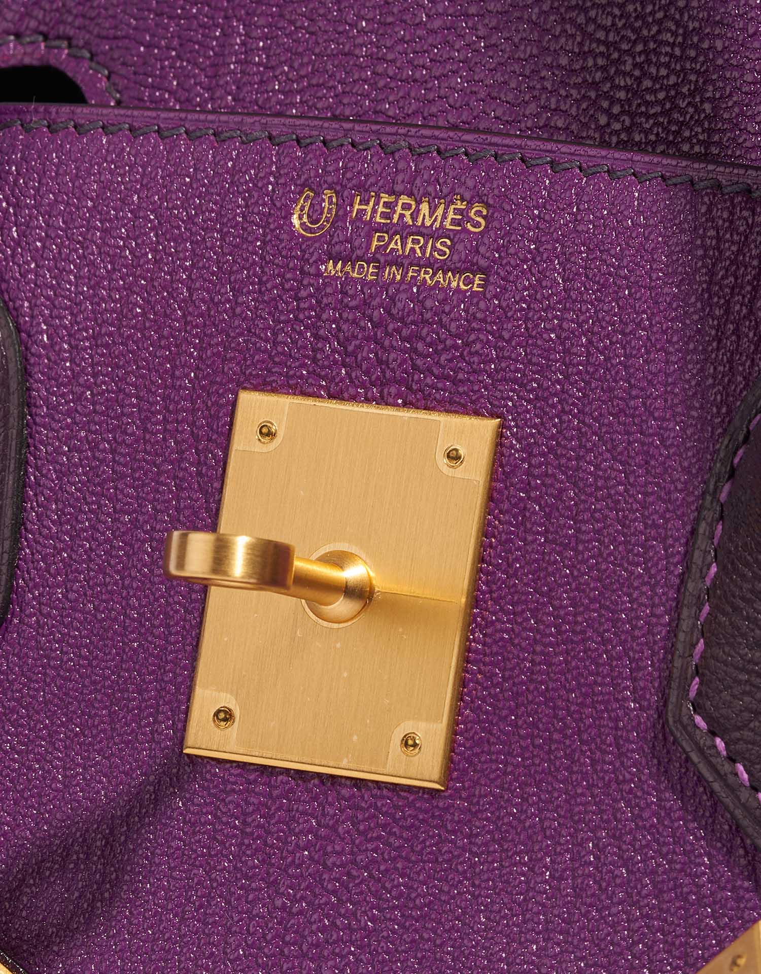 Gebrauchte Hermès Tasche Birkin HSS 30 Chèvre Mysore Anémone / Raisin Violet Logo | Verkaufen Sie Ihre Designer-Tasche auf Saclab.com