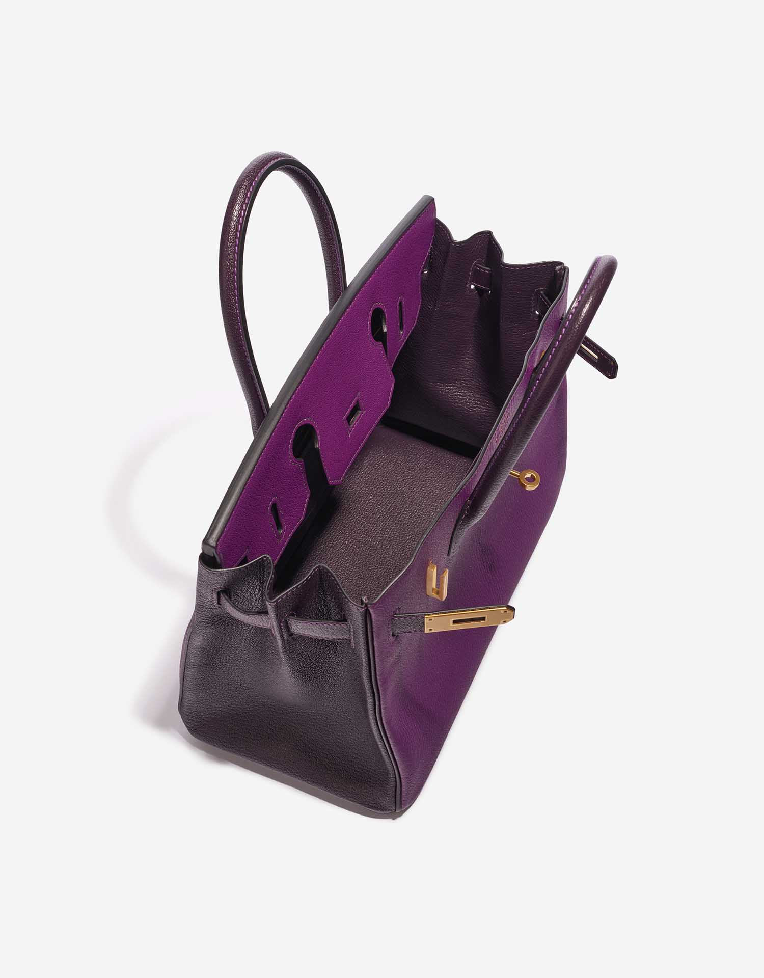 Gebrauchte Hermès Tasche Birkin HSS 30 Chèvre Mysore Anémone / Raisin Violet Inside | Verkaufen Sie Ihre Designer-Tasche auf Saclab.com