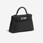 Pre-owned Hermès bag Kelly Mini Chèvre Chamkila Black Black Side Front | Sell your designer bag on Saclab.com