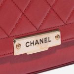Pre-owned Chanel bag Flap Bag Handle Lamb Red Red Closing System | Sell your designer bag on Saclab.com