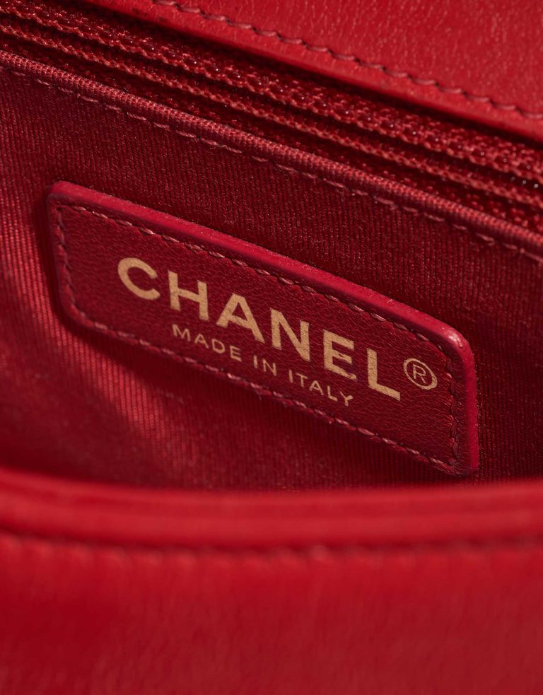 Sac Chanel d'occasion à rabat Sac Poignée Agneau Rouge Logo Rouge | Vendez votre sac de créateur sur Saclab.com