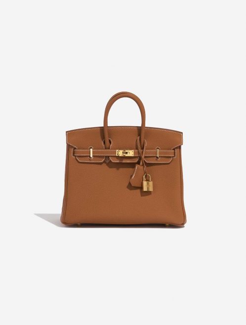 Pre-owned Hermès Tasche Birkin 25 Togo Gold Brown Front | Verkaufen Sie Ihre Designer-Tasche auf Saclab.com