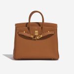 Pre-owned Hermès bag Birkin 25 Togo Gold Brown Front Open | Sell your designer bag on Saclab.com