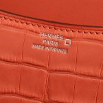 Pre-owned Hermès bag Constance 18 Matte Alligator Orange Poppy Orange Logo | Sell your designer bag on Saclab.com