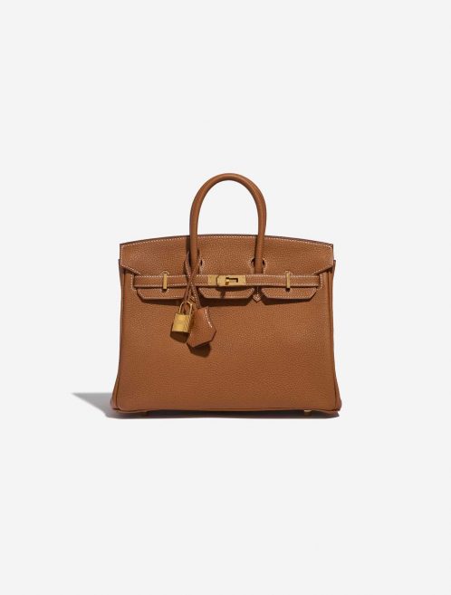Sac Hermès d'occasion Birkin 25 Togo Gold Brown Front | Vendez votre sac de créateur sur Saclab.com