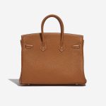 Pre-owned Hermès bag Birkin 25 Togo Gold Brown Back | Sell your designer bag on Saclab.com