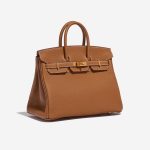 Pre-owned Hermès bag Birkin 25 Togo Gold Brown Side Front | Sell your designer bag on Saclab.com