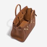 Pre-owned Hermès bag Birkin 25 Togo Gold Brown Inside | Sell your designer bag on Saclab.com