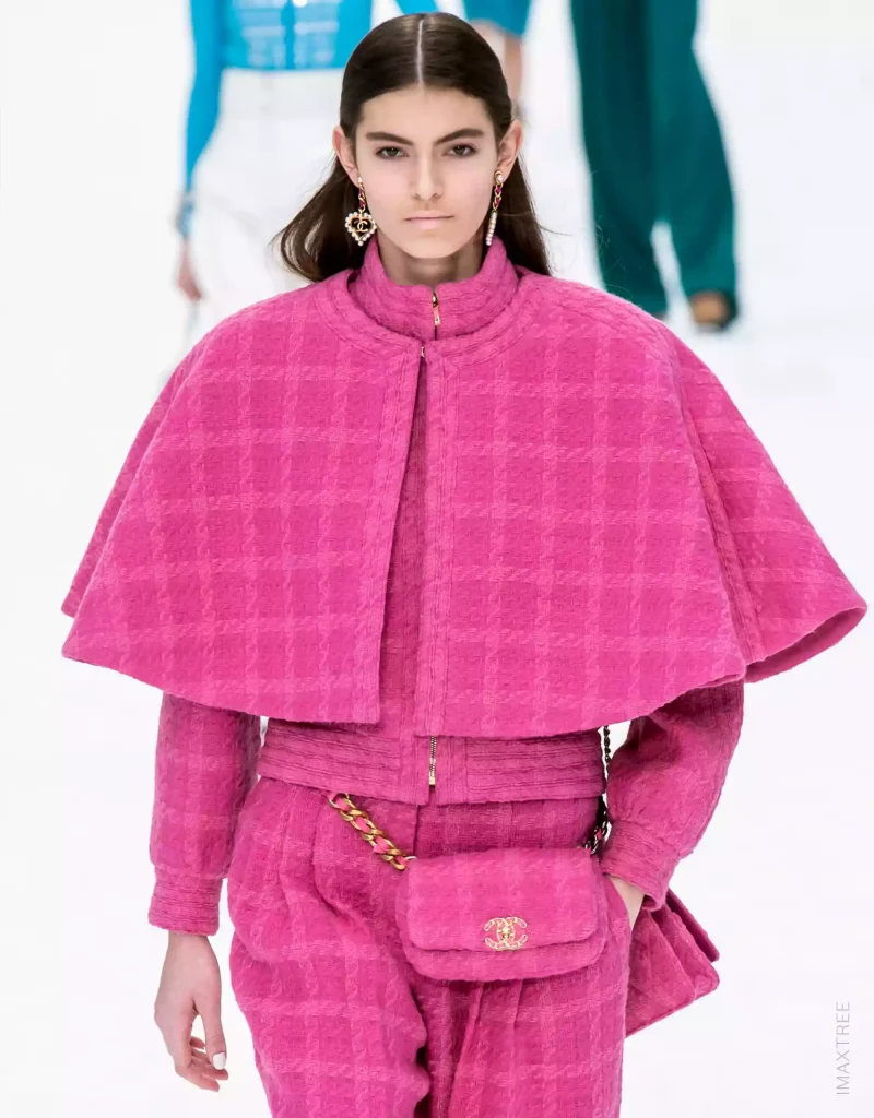 pink chanel bag tweed