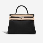 Pre-owned Hermès bag Kelly 35 Togo Black Black Front Velt | Sell your designer bag on Saclab.com