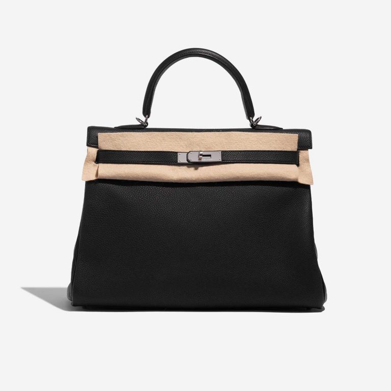 Pre-owned Hermès bag Kelly 35 Togo Black Black Front Velt | Sell your designer bag on Saclab.com