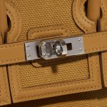 Pre-owned Hermès bag Birkin Cargo 25 Toile Goeland / Veau Swift Desert / Sesame Brown Closing System | Sell your designer bag on Saclab.com