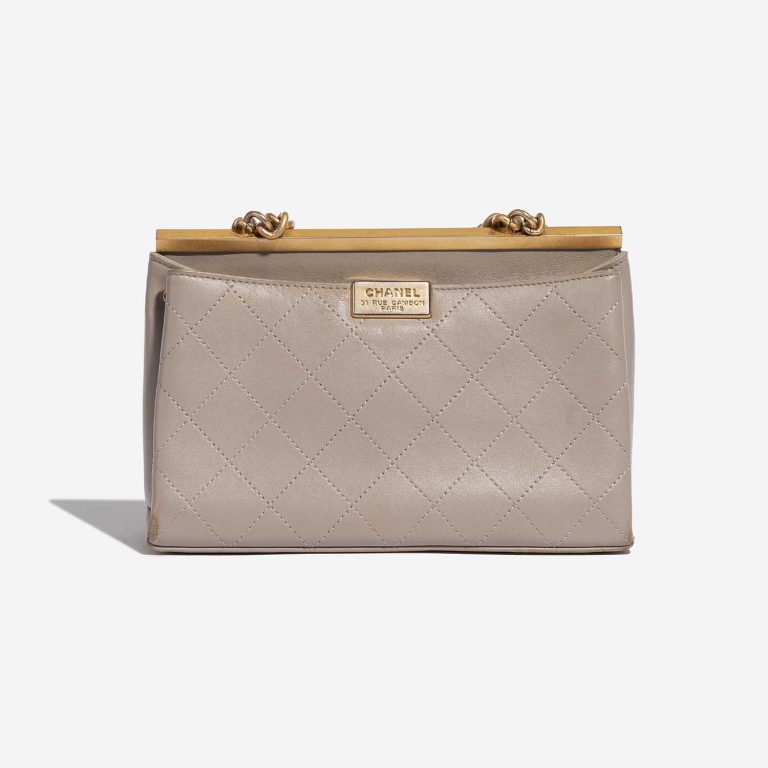 Pre-owned Chanel Tasche Timeless Chain Handle Lammleder Grey Grey Back | Verkaufen Sie Ihre Designer-Tasche auf Saclab.com