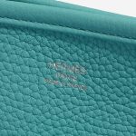 Pre-owned Hermès bag Evelyne 29 Taurillon Clemence Blue Lagon Blue Logo | Sell your designer bag on Saclab.com