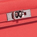 Pre-owned Hermès bag Kelly Mini Epsom Limited Edition Verso Rose Jaipur / Rouge Vif Rose Closing System | Sell your designer bag on Saclab.com