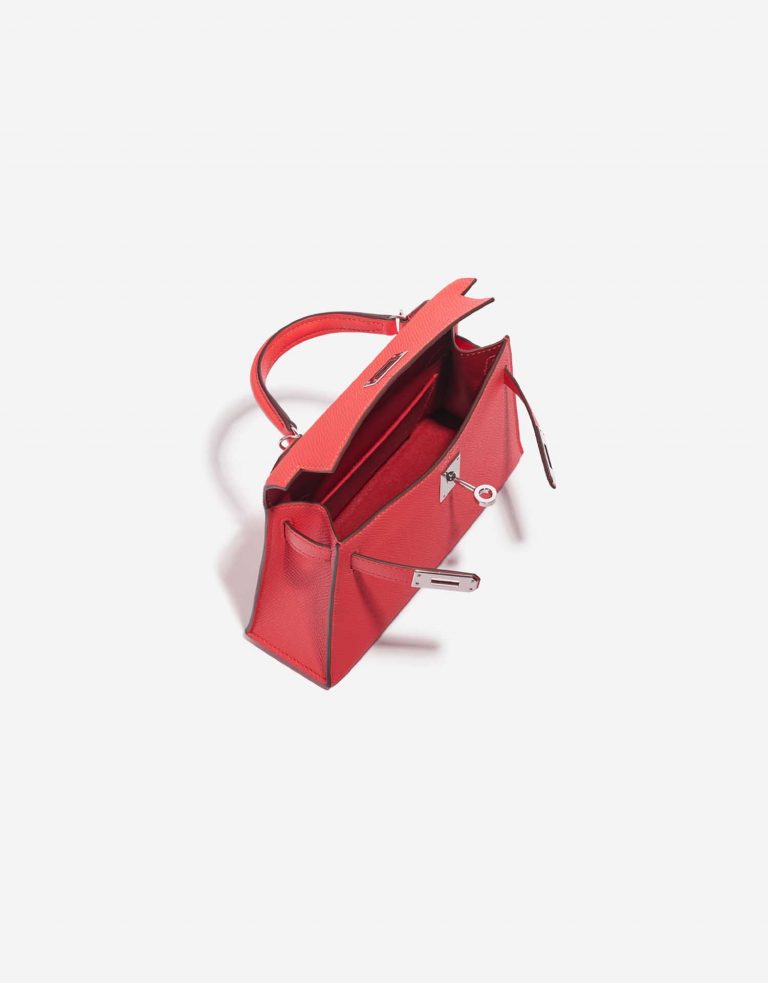 Pre-owned Hermès bag Kelly Mini Epsom Limited Edition Verso Rose Jaipur / Rouge Vif Rose Inside | Sell your designer bag on Saclab.com